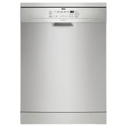 AEG FFB53600ZM Slimline Freestanding Dishwasher, Stainless Steel